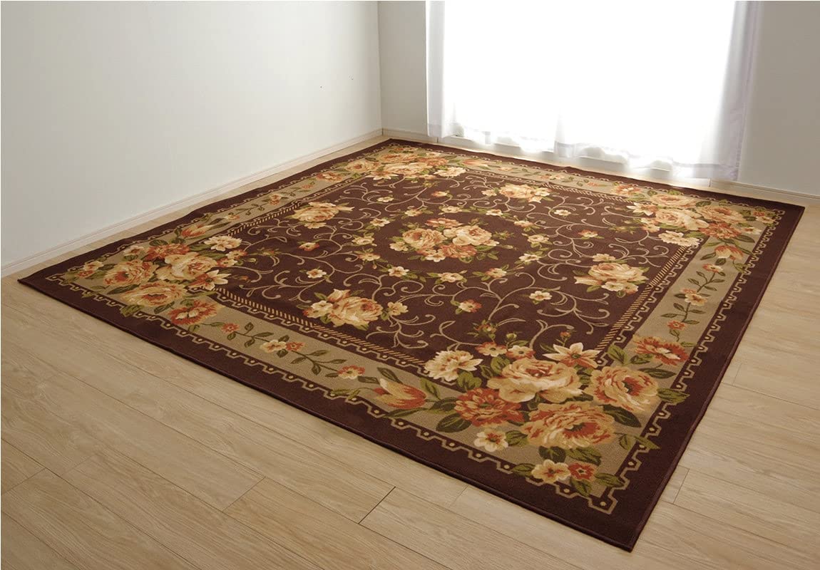 Amazon｜カーペット 撥水キャンベル ブラウン 江戸間 2畳 約176×176cm 