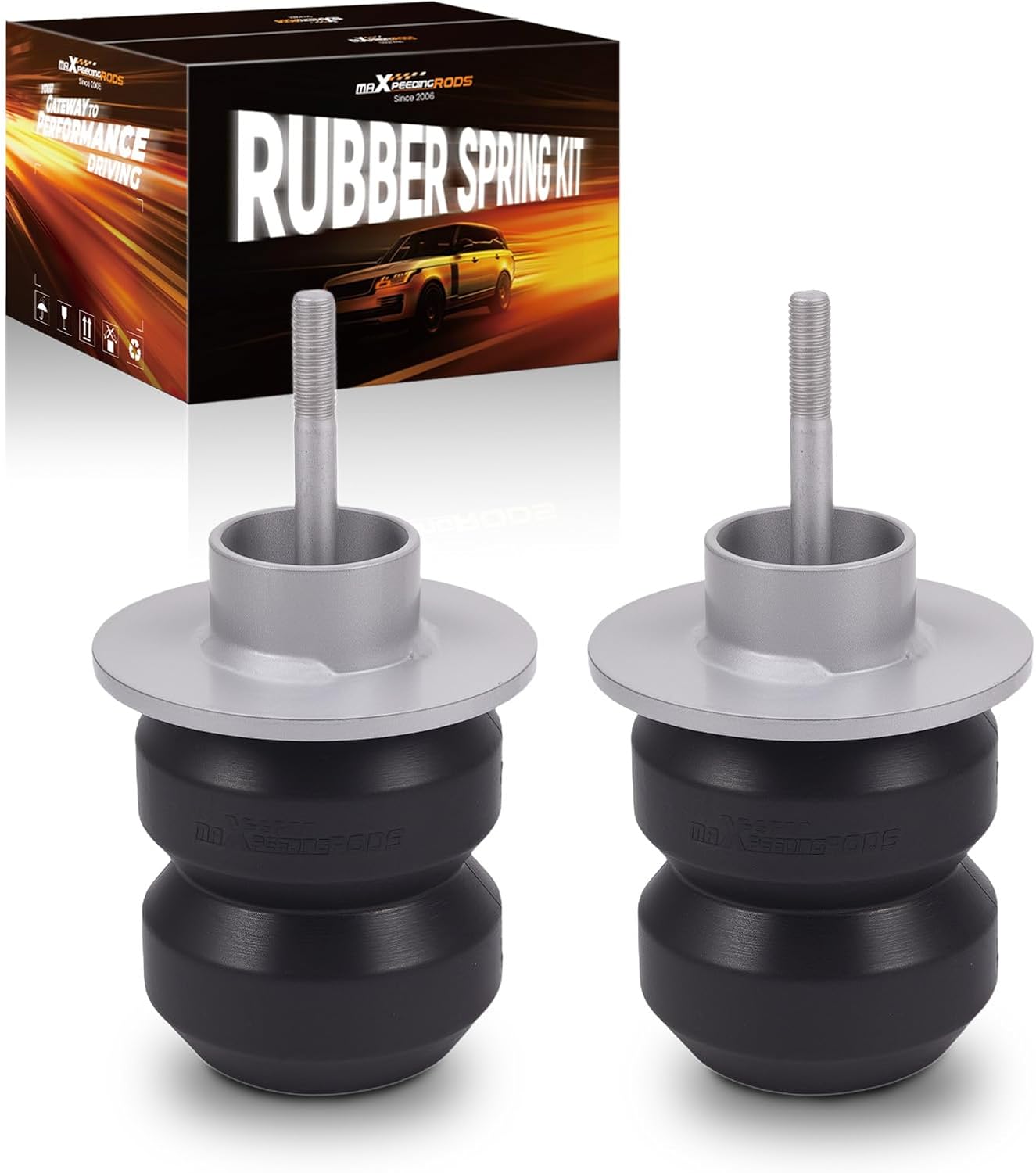maXpeedingrods Suspension Enhancement Rear Kit, for Cadillac Escalade Chevrolet Tahoe GMC Yukon 4WD 1992-2000, Rubber Helper Spring Kit, Up to 2000 lbs