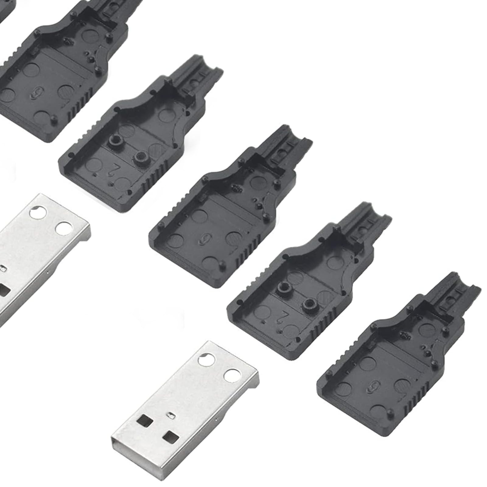 Spinotti Usb Bianchi Kit 10 Connettori USB Maschio Tipo-A 2.0 - Per Riparazioni E Progetti Fai Da Te Kit 10 Pezzi USB Bianco - Foto 8