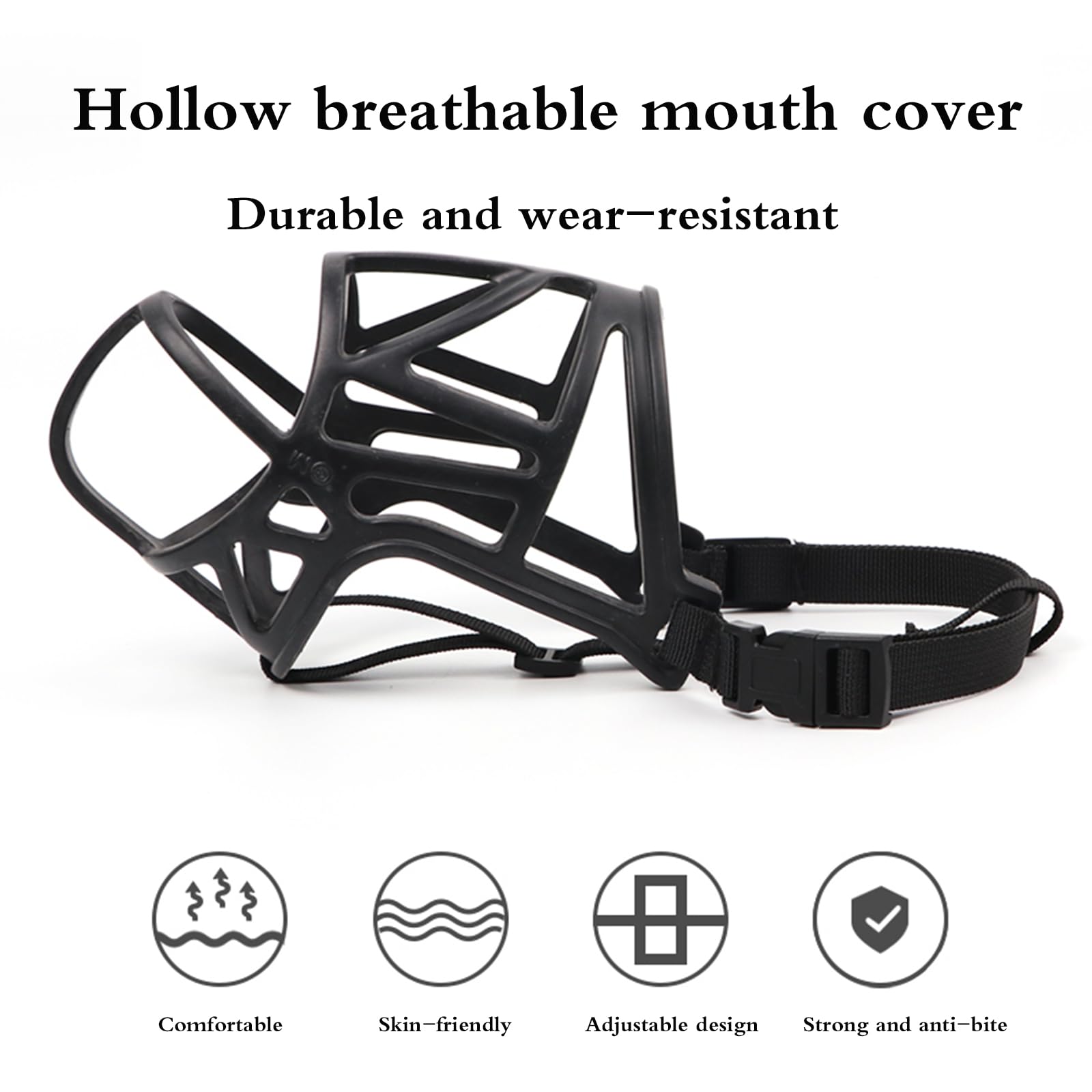 con una Resistente Cesta de plástico for el bozal, el Perro Puede jadear, Beber y Entrenar. Ideal for Salidas, Paseos y Otras Actividades.,Bozal para Perro(Red,M)