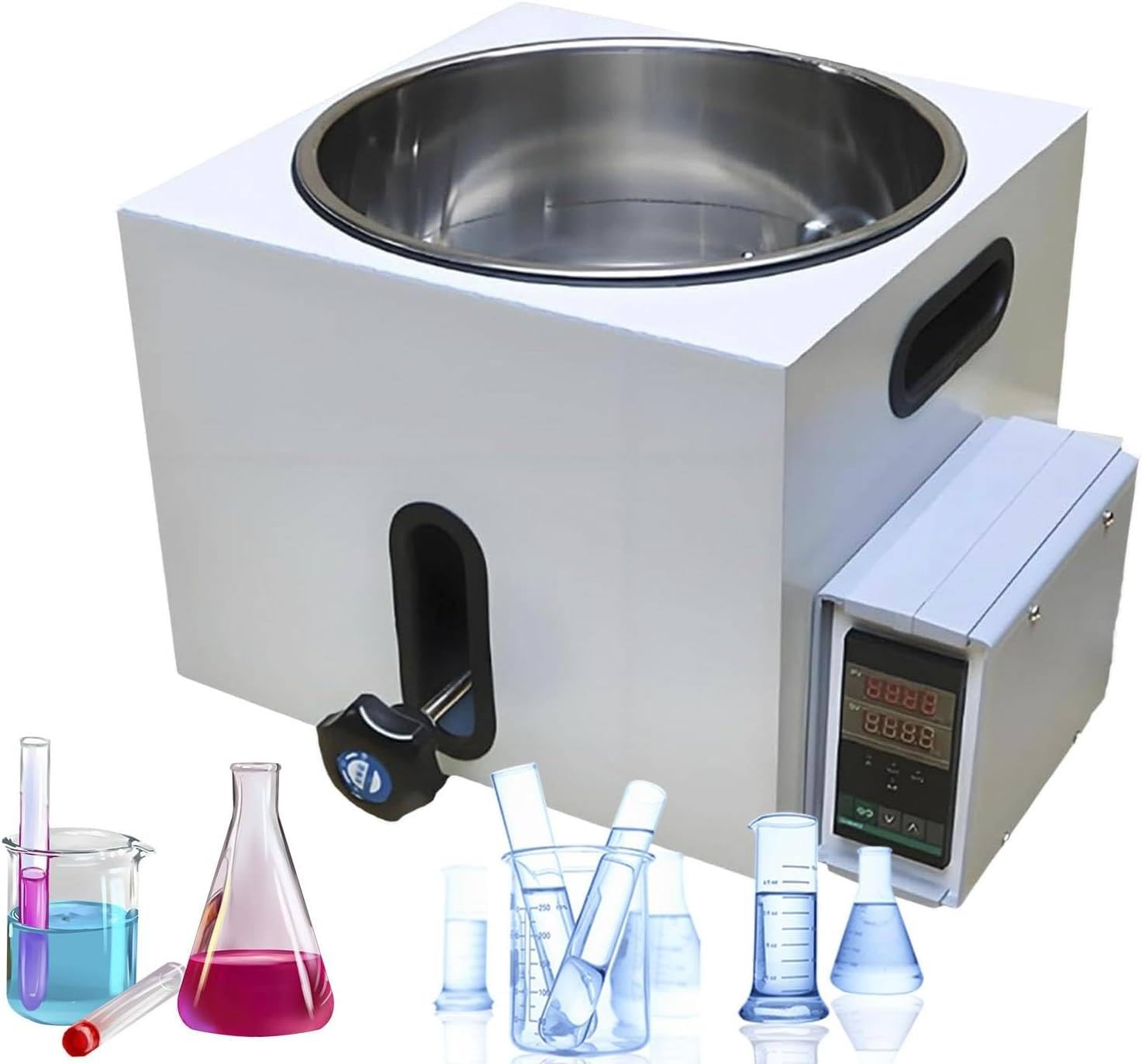 Labor Wasserbad Konstante Temperatur Öl & Wasserbad LED Digital Heizgerät Edelstahl Intelligente Temperaturregelung 3L für wissenschaftliche Experimente