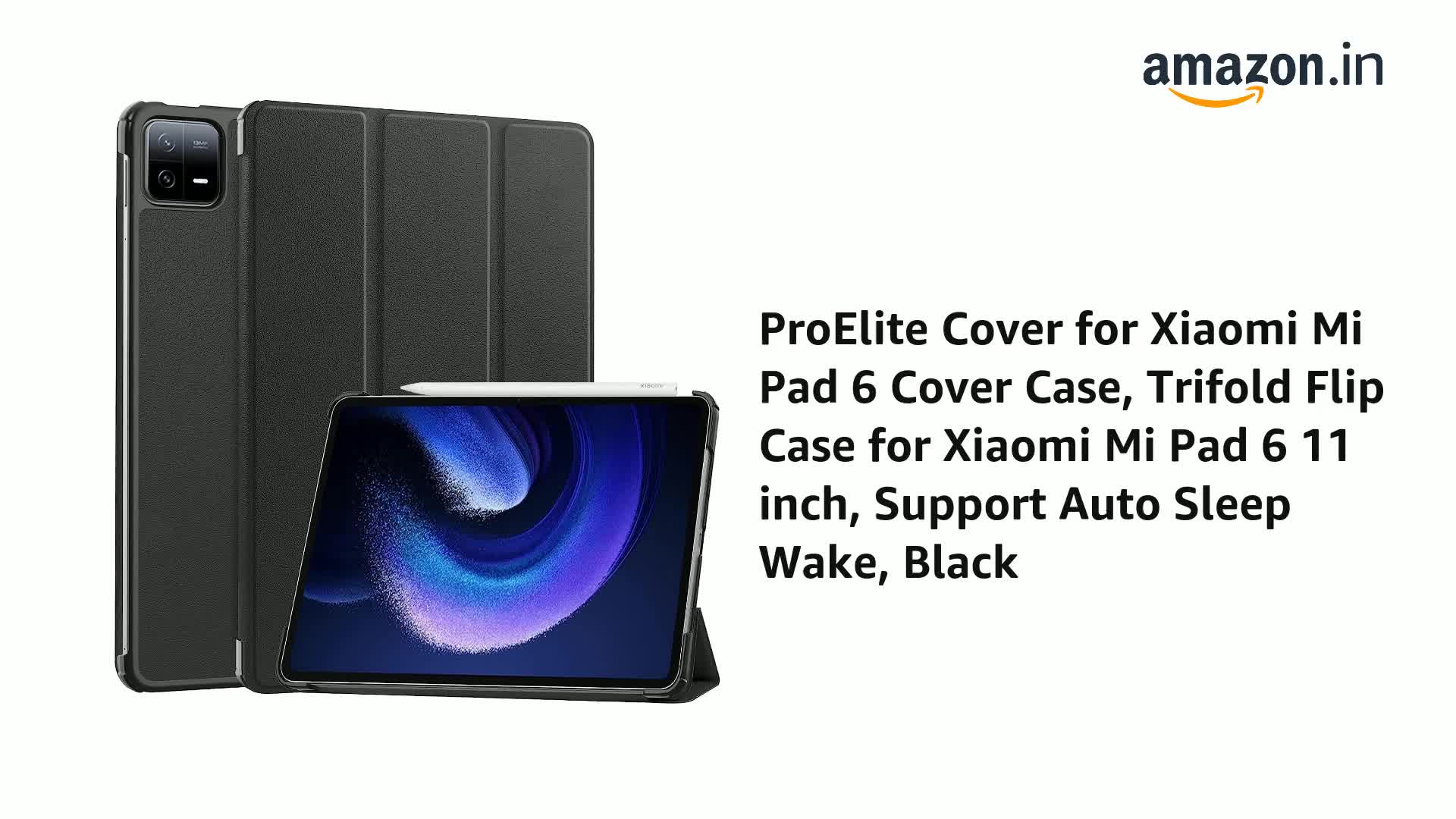 ProElite Cover for Xiaomi Mi Pad 6 Cover Case, Trifold Flip Case