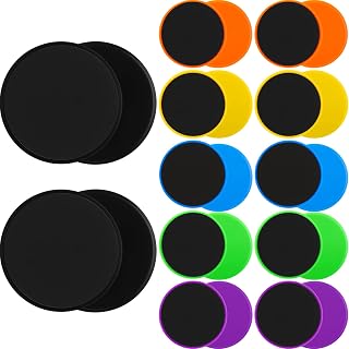 Wettarn 24 Pcs Core Sliders for Working Out Abdominal Exercise Gliding Discs Dual Sided Workout Disc Fitness Sliders Exercise Gear for Gym Floors Training Abdominal Core Strength
