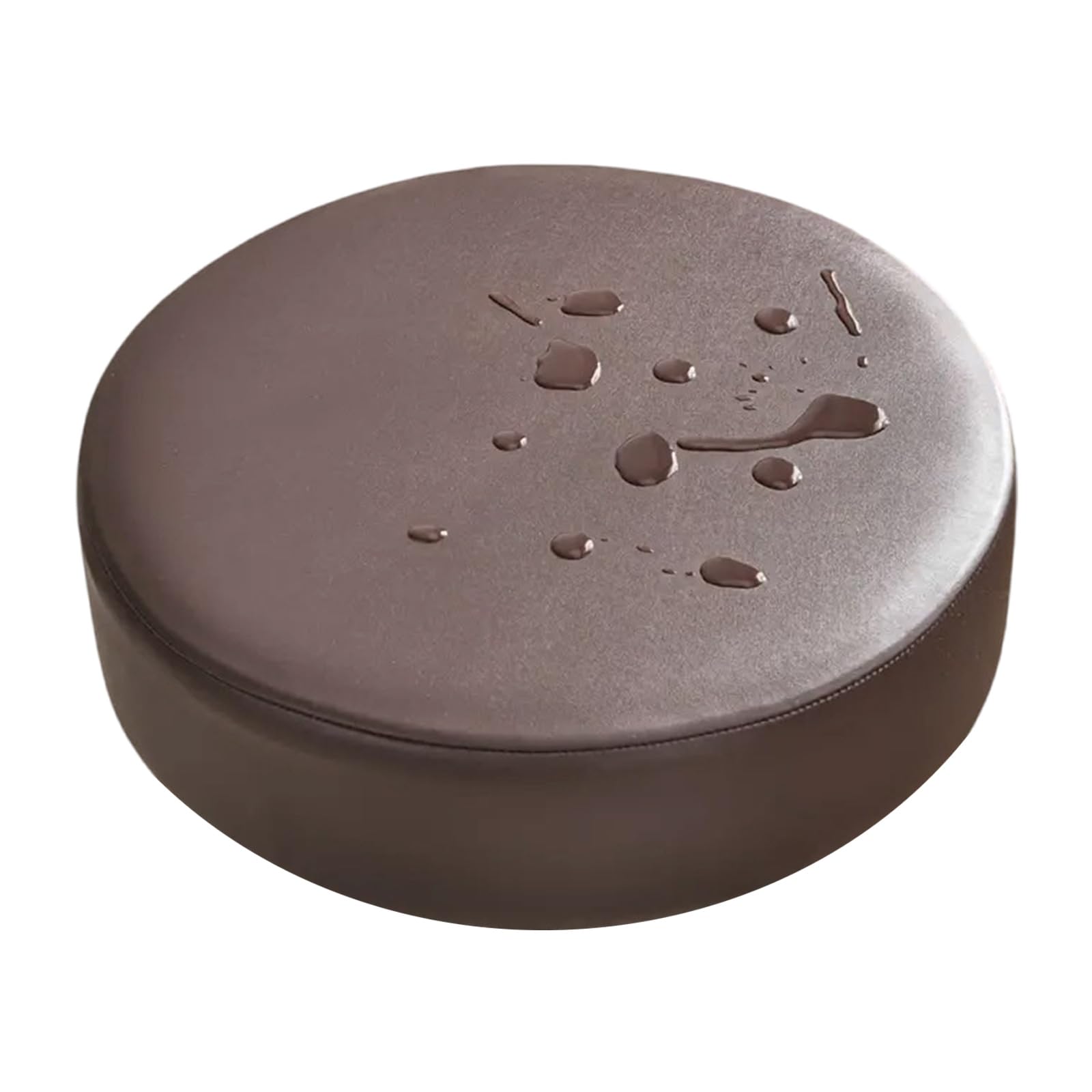 Xjdzineq Faux Leather Round Stool Cover Elastic Dustproof Chair Cushion Seat Protector for Home Furniture Stool Slipcover