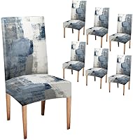 Vista 40 de CAPSCEOLL Juego de 4 fundas para sillas de comedor, color turquesa, turquesa, turquesa, turquesa, turquesa, verde azulado, fundas de asiento Parson