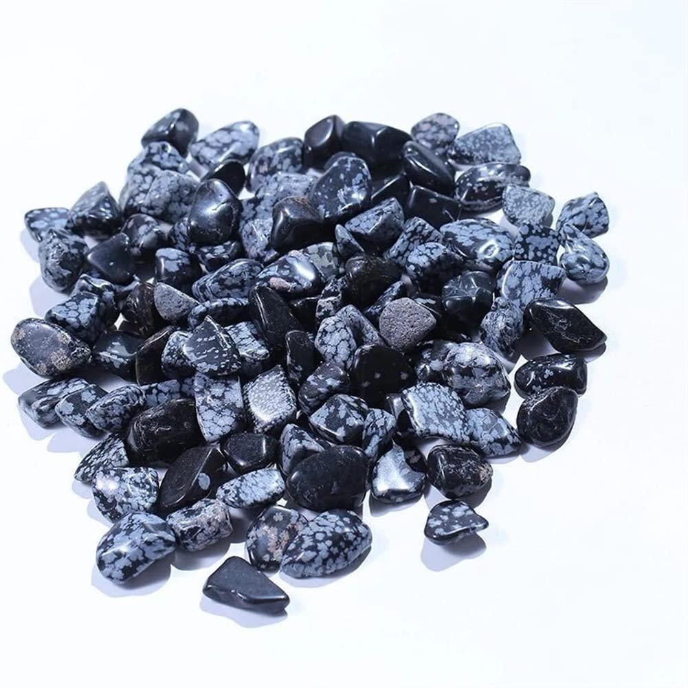 Natürlicher Kristall, 12–17 mm, natürliche Blume, Obsidian, Quarz, Kies, schwarzer Trommelstein Voller Textur