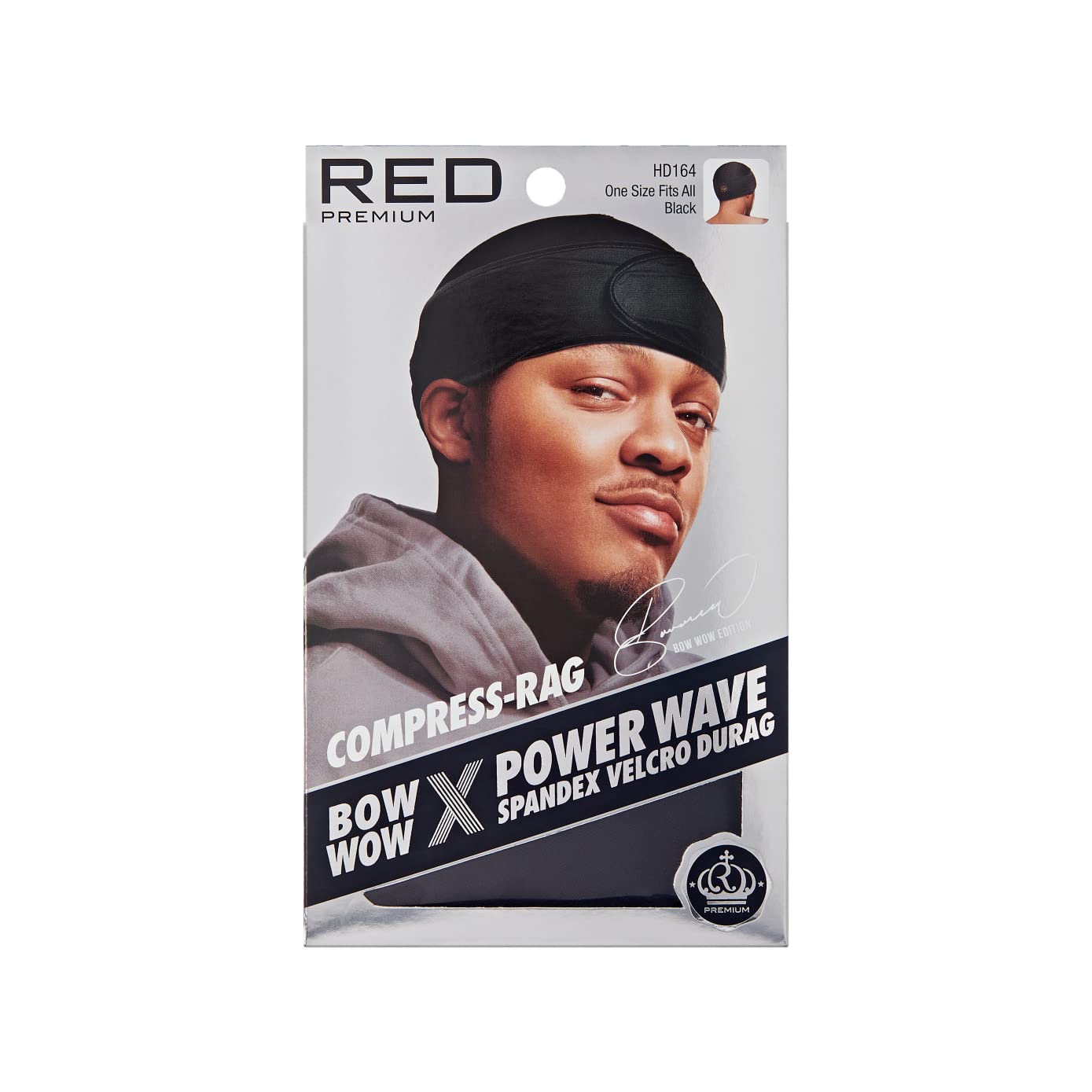 Red by Kiss Premium Bow Wow X Power Wave Durag 360 Wave Compression Cap for Men Women Adjustable