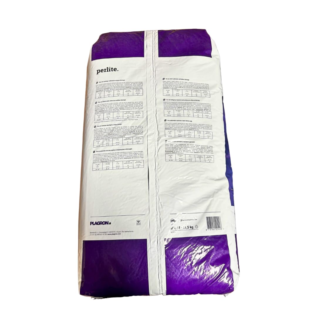 PLAGRON Perlite – Lockermittel für Erde & Substrate – Für bessere Belüftung & Drainage – Ideal für Pflanzenanzucht & Grow – Hochwertiges Pflanzgranulat (Perlite 60L)