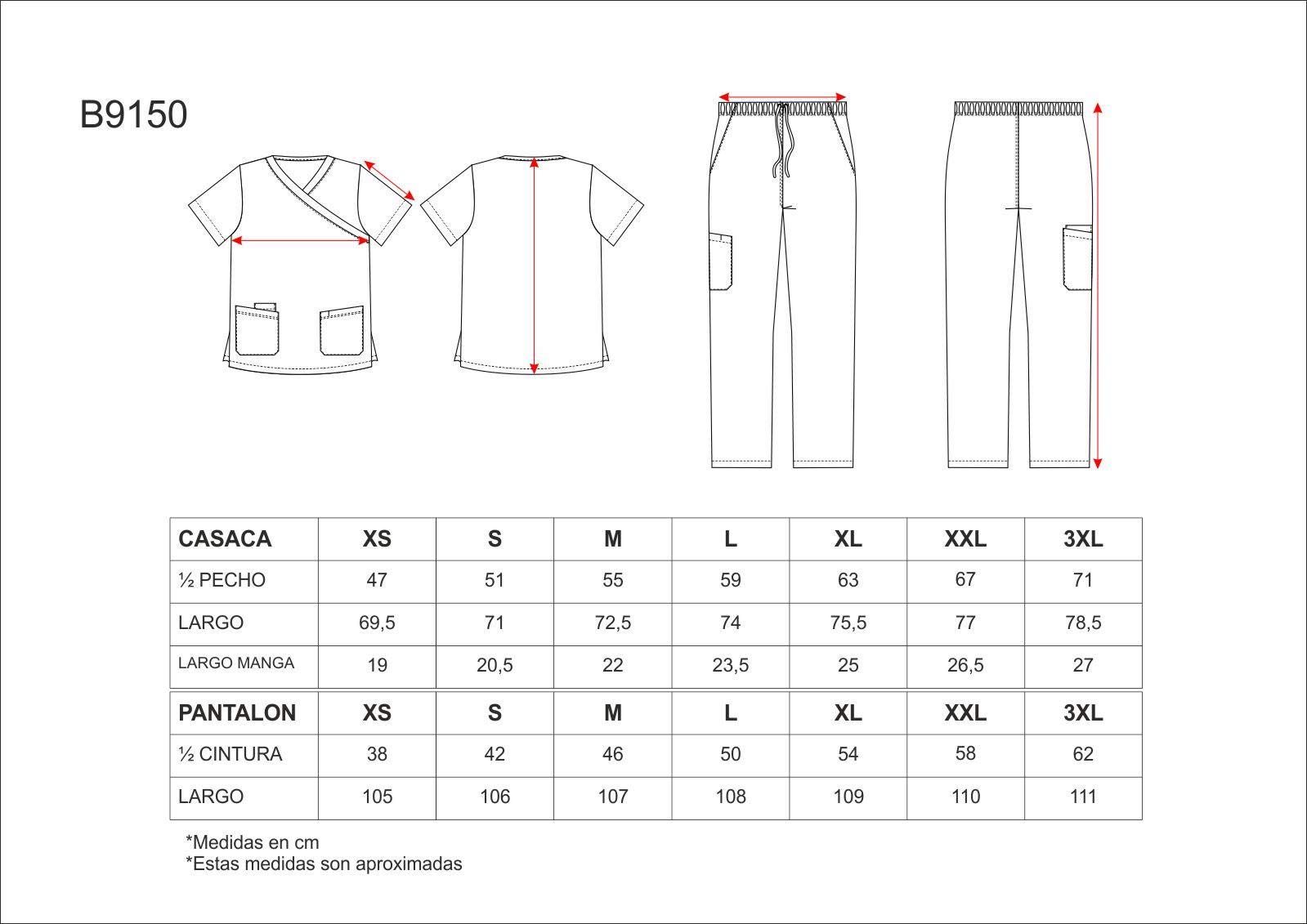 WORKTEAM B9150 Uniforme Sanitario de Algodón Tejido Elástico Conjunto Médico Enfermera Unisex