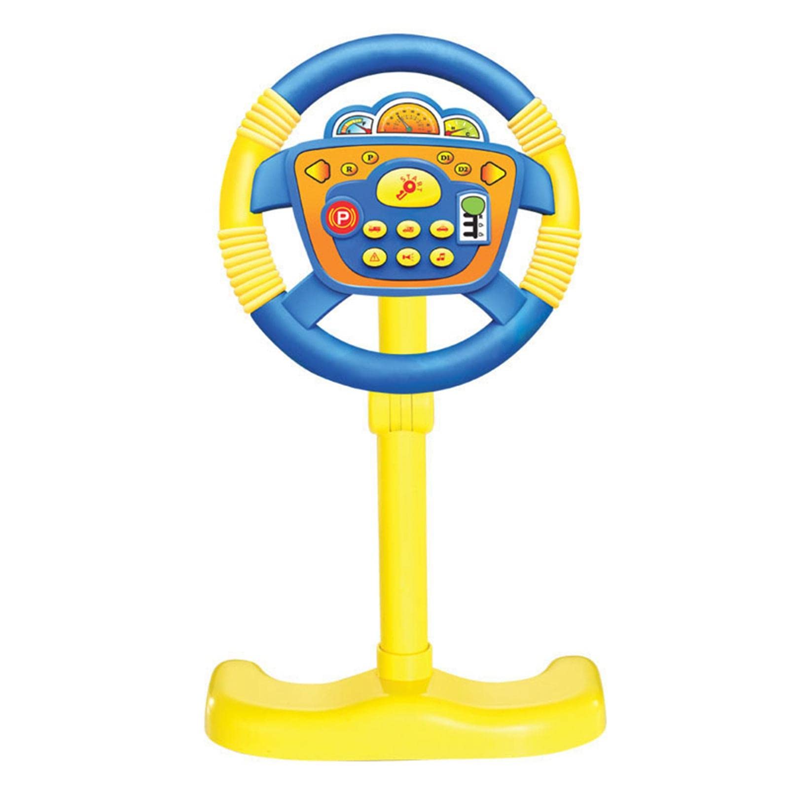 Volante de Juguete Multifuncional Interactivo con Sonido, Volante Eléctrico Giratorio para Niños, Cumpleaños para Niños