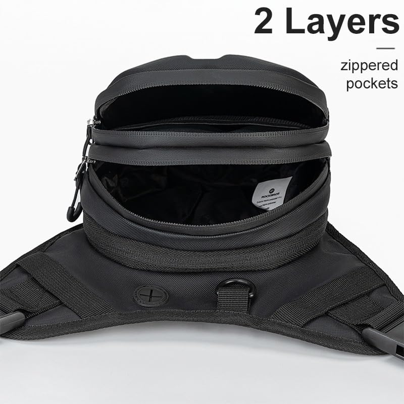 Sacoche Moto Jambe Sac de Moto Grande capacité, Sac Banane Jambe Hanche, étanche, Taille en Plein air