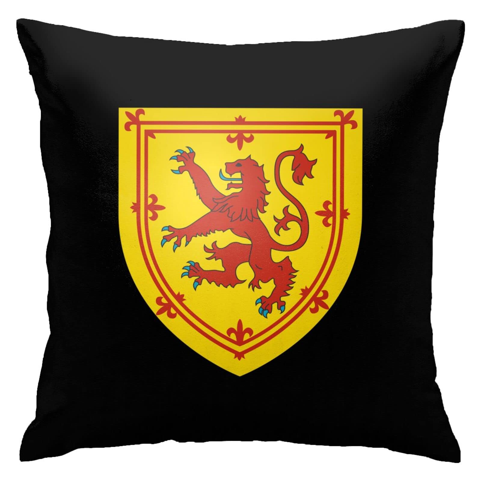 Square Pillowcase 45X45cm Scottish Flag Lion Throw Cushion Cover Decor Design Throw Pillow Case Decoration Throw Pillow Case For Sisters, Coworker, Gifts