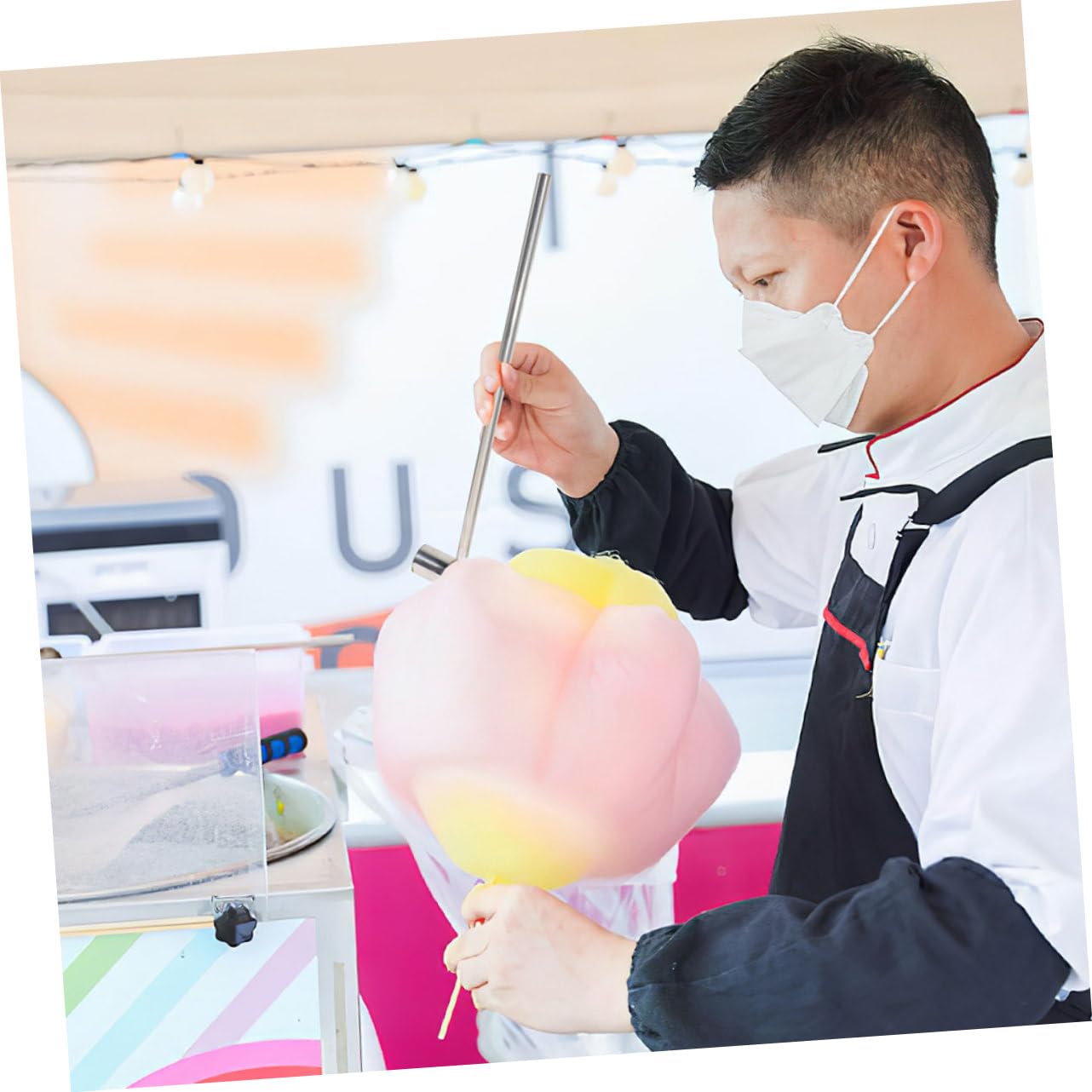 BRIGHTFUFU Multi-function Marshmallow Spoon Cotton Candy Maker Sugar Scoop Reusable Portable Easy to Handle Stainless Steel