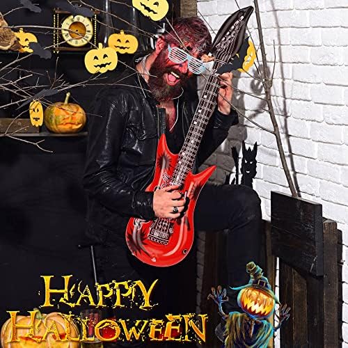 Musical Instrument Ballons Inflatable Toys, 70s 80s Disco Party Photo Booth Props Guitar Saxophone Microphone Balloons, Halloween Carnival Birthday Party Supplies Favors Decorations Accessories
