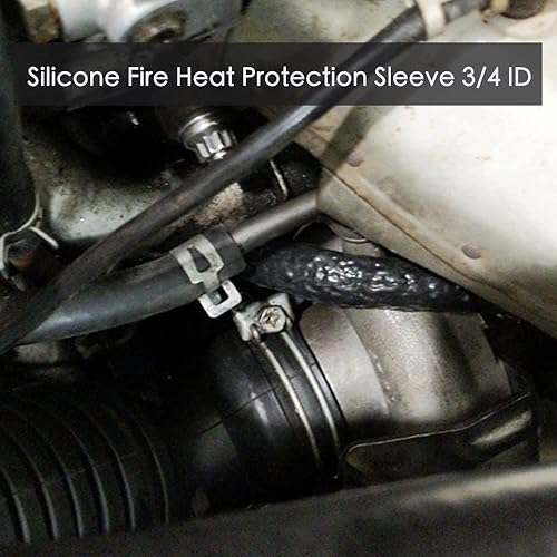 Vista 10 de Funda de fuego de 1/2 pulgadas (0.500 in) de identificación, manga térmica, armadura térmica contra incendios, fibra de vidrio recubierta de Rojo