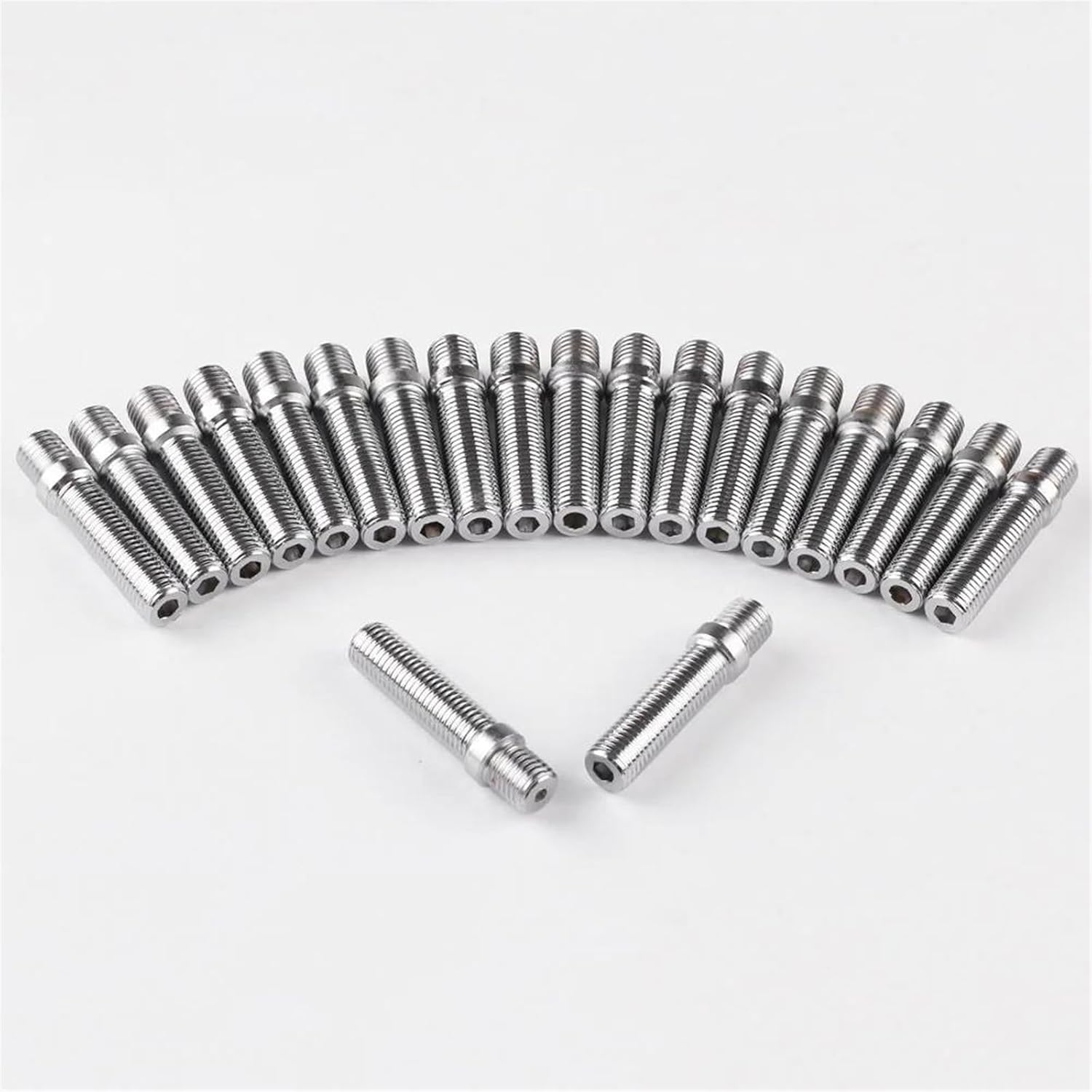 Wheel Stud Compatible with Benz 57mm Extended Wheels Stud Wheel Bolts M14x1.5 M12x1.5 Screw Wheel Lug Bolts Wheel Lug Nuts 20 Pcs