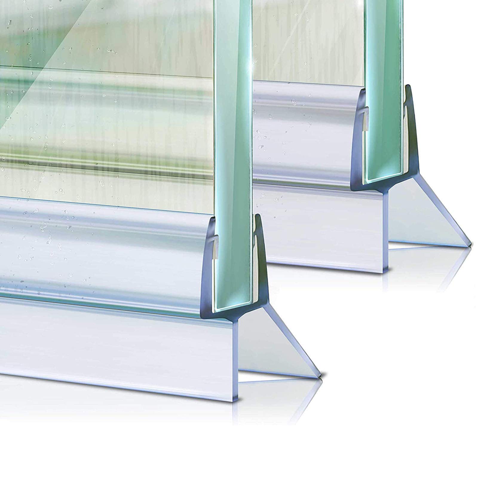 Shower Screen Seal Strip, 2Pcs Plastic Shower Door Seal for 68mm