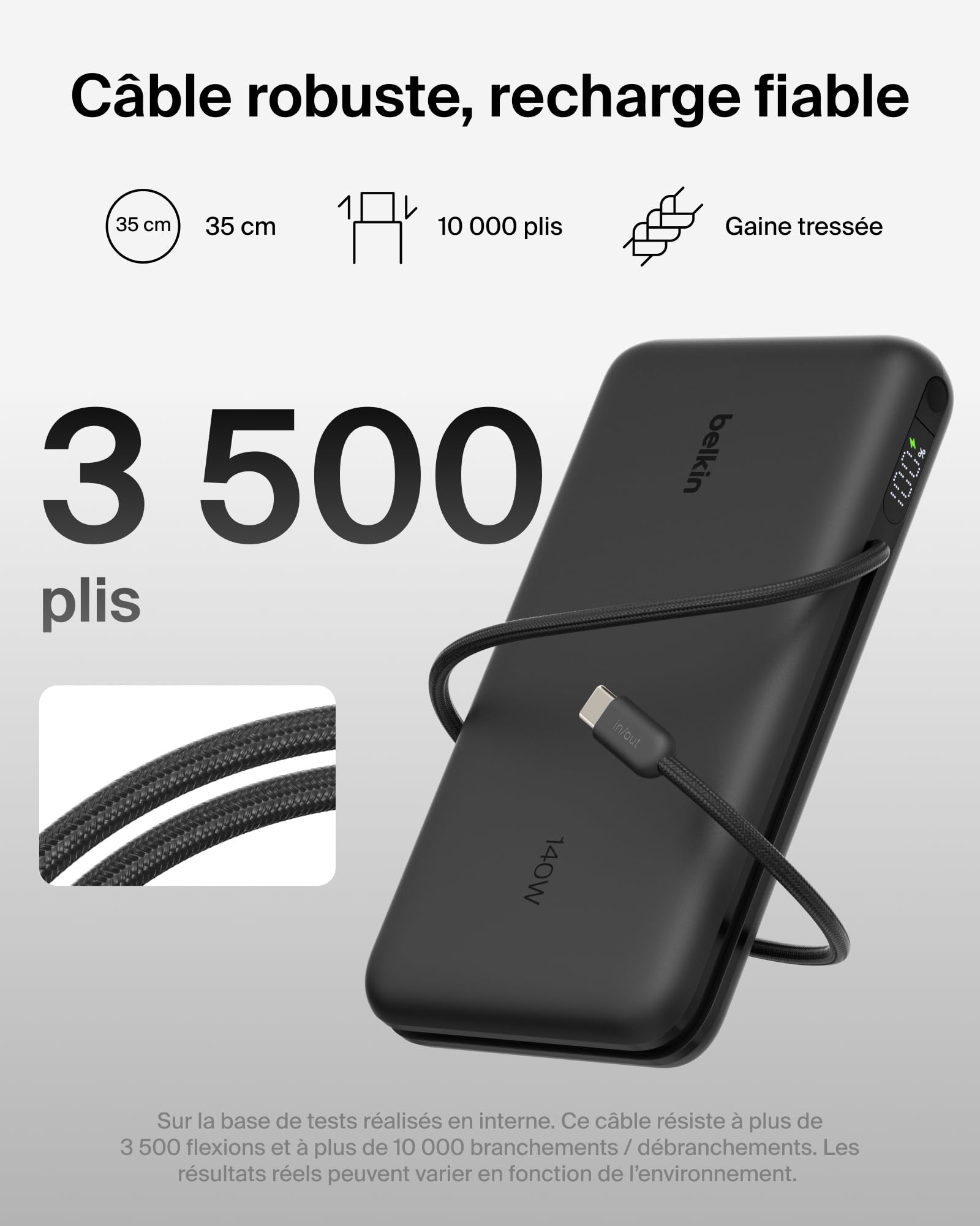 Belkin UltraCharge Pro Batterie Externe 25K pour Ordinateurs - Noir