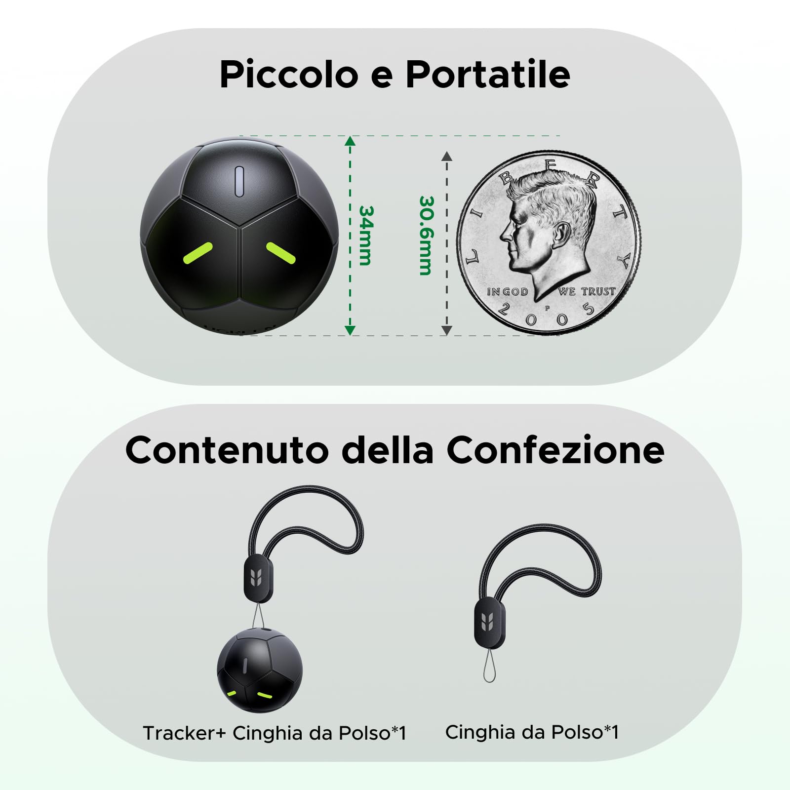 UGREEN FineTrack 2 Smart Finder 110dB Localizzatore IP68 Bluetooth Tracker per Chiavi Bagaglio