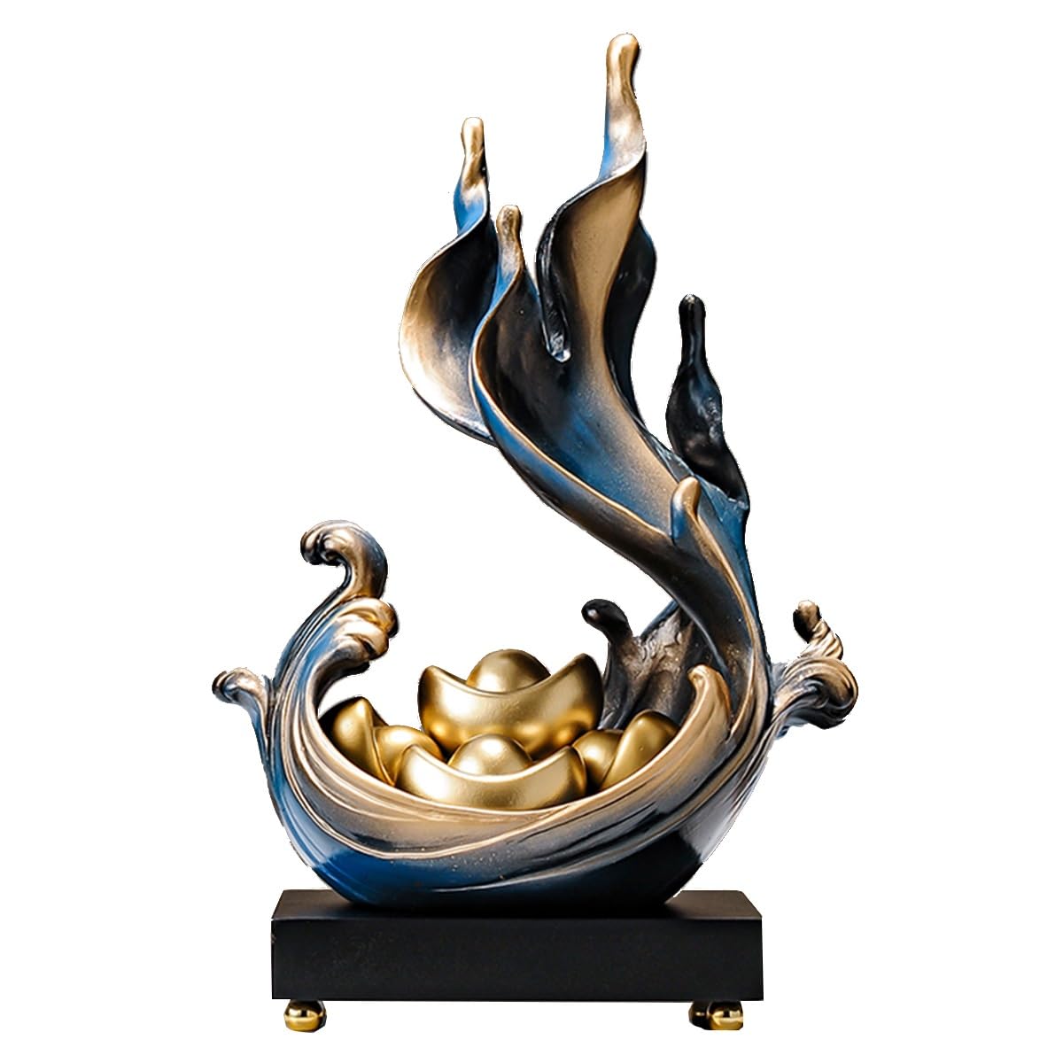 GHKryD statue, Statues for Abstract Figurines Decor for Living Room Resin Sculptures Modern Desk Shelf for Office(B)