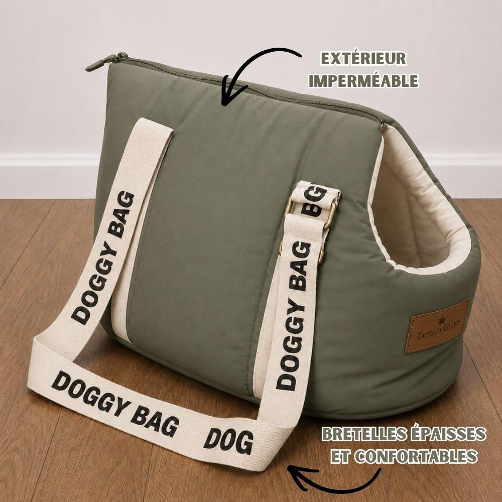 Sac de Transport Chien 2-en-1 et Panier de Voyage pour Petit Chien | Tails of Glory : sac transport petit chien 2-en-1, transformable en panier confortable pour les voyages et déplacements