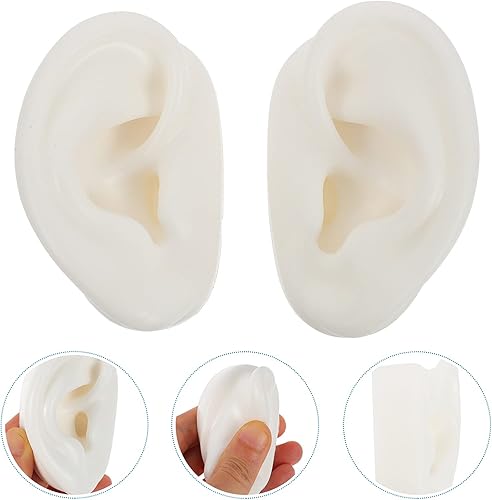 Miniatura 3 de Modelo de oreja de silicona, aretes falsos Earmold, exhibiciones de oído para auriculares, aretes de joyería, accesorios para exhibiciones,
