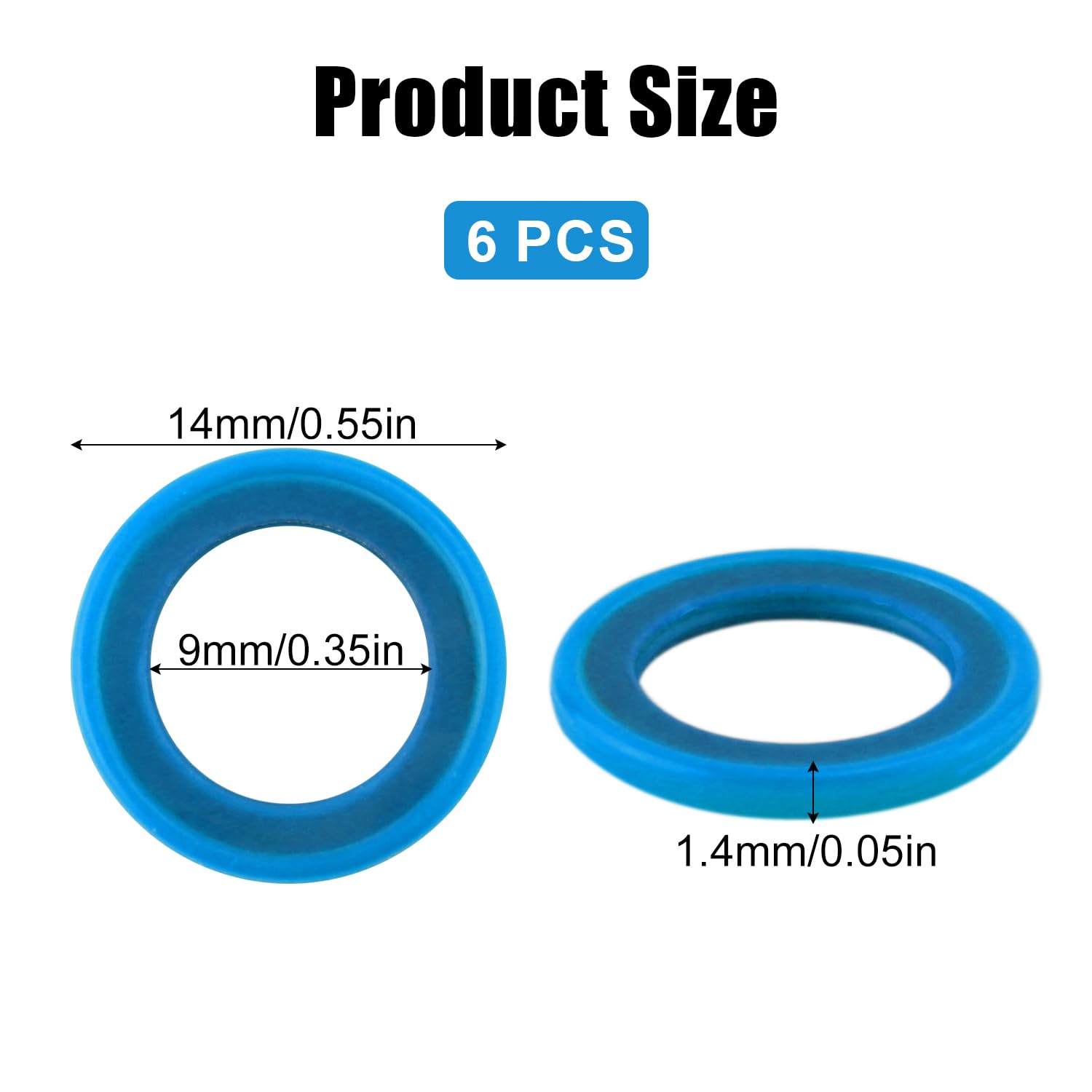 12 Guarnizioni Tappo Scarico Per Mercury Marine/Mercruiser - Gomma E Ferro | Ricambio Affidabile - Foto 3