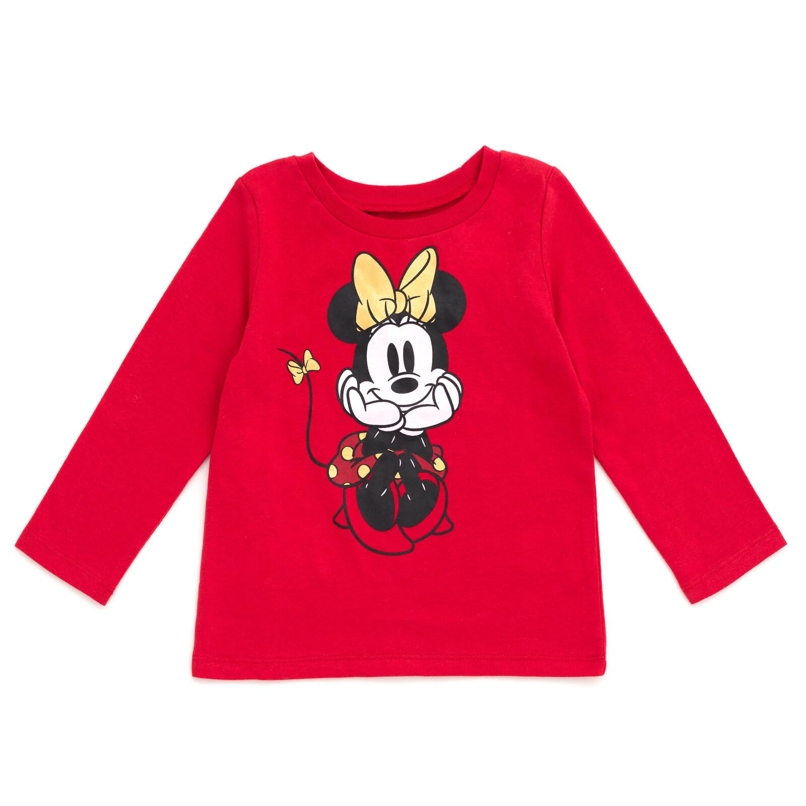 Disney Myszka Minnie zapinana na zamek kamizelka puchowa koszulka i legginsy 3-częściowy strój zestaw dla niemowląt dla dużego dziecka