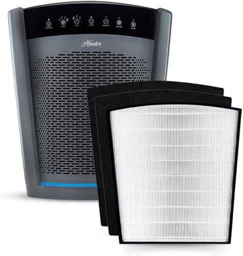Hunter HP800 - Purificadores de aire para el hogar, habitación grande y dormitorio. Purificador de aire True HEPA para mascotas, olores, alérgenos,