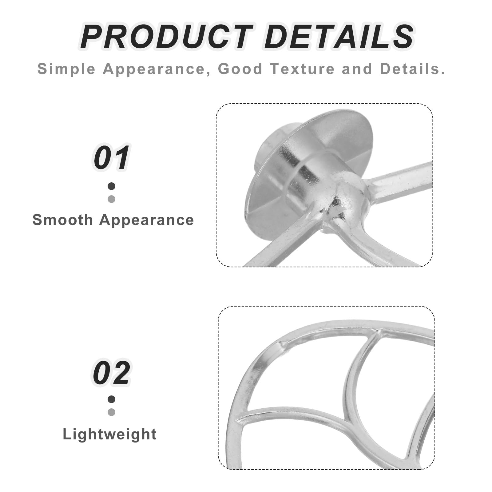 COLLBATH Kit de réparation pour robot pâtissier : fouet plat en acier inoxydable pour robot pâtissier à tête inclinable, bol mélangeur de 6 L (1,59 gal).