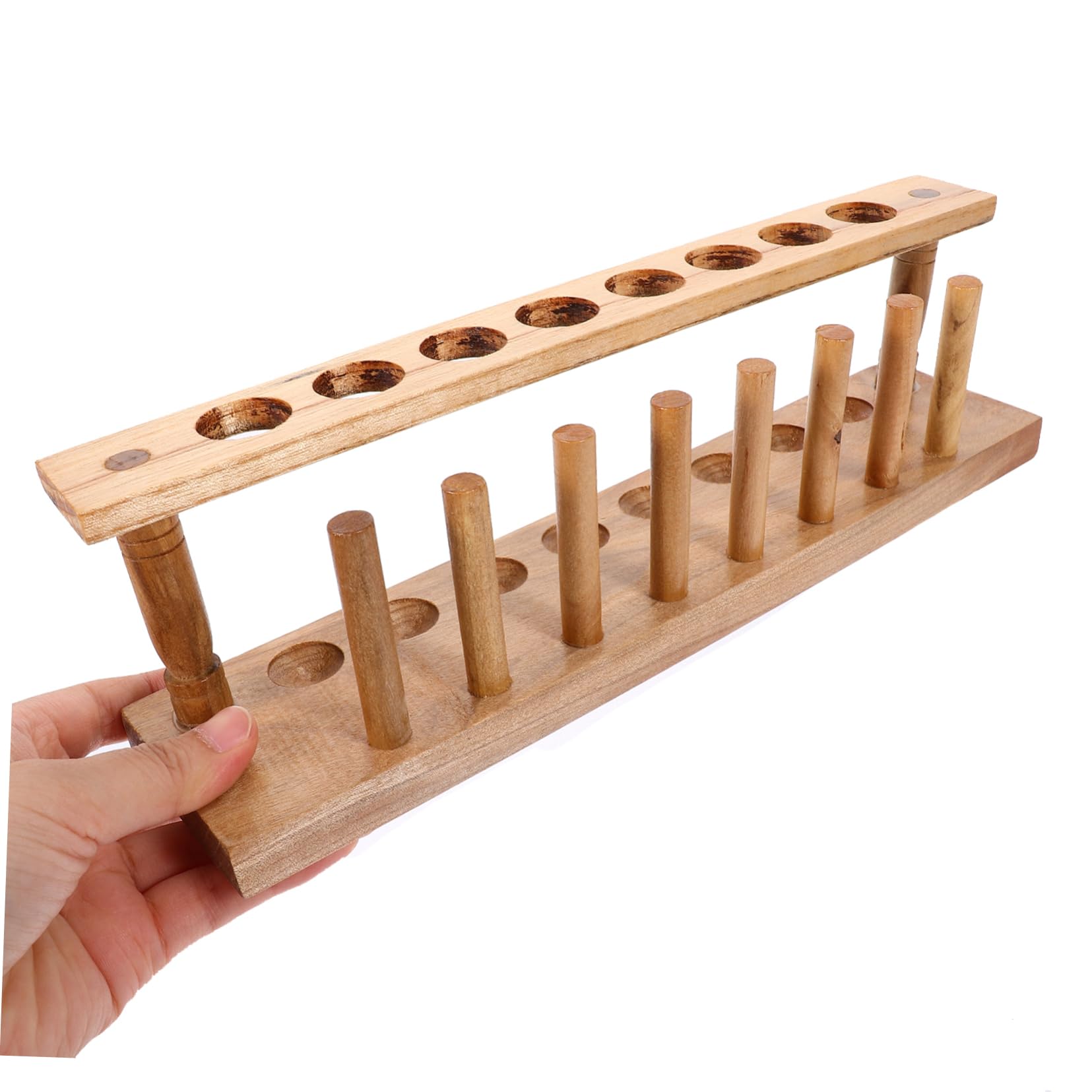 ULTECHNOVO 4piezas Soporte De Madera Para Tubos De Ensayo Rack Portátil Para Laboratorios y Experimentos Científicos