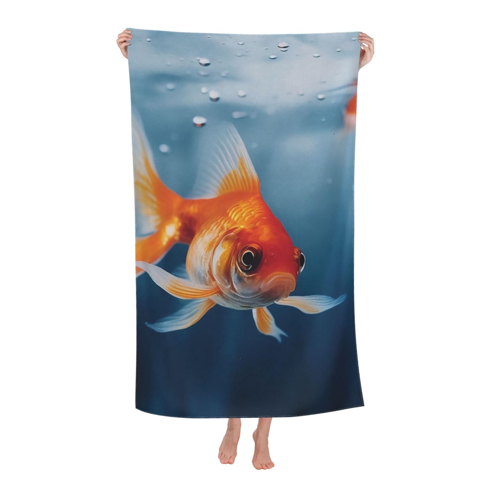 HLBSDM Fish Beach Towel 52 x 32 in Vacation Essentials Quick Dry Sand Free Pool Swim Towel Super Absorbent Bath Towels Oversized Gym Towels Travel Blanket Gift