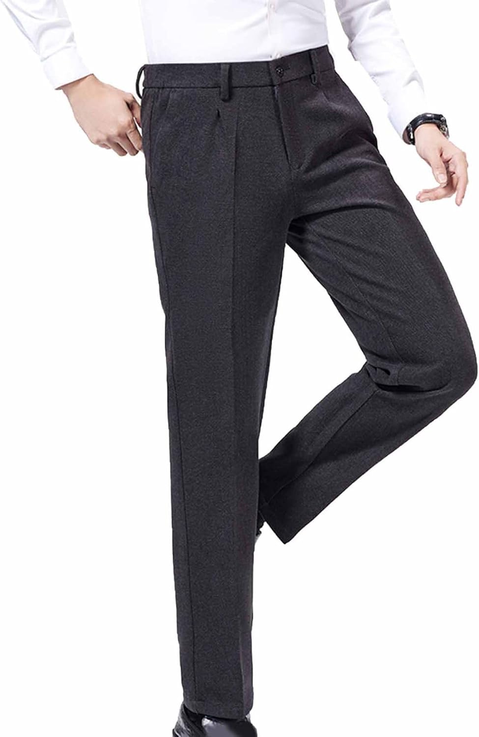 [lsjdln] チノパン メンズ ストレッチ ストレート チノパンツ スラックス 厚手 春秋 ズボン ロングパンツ 細見 美脚 ス