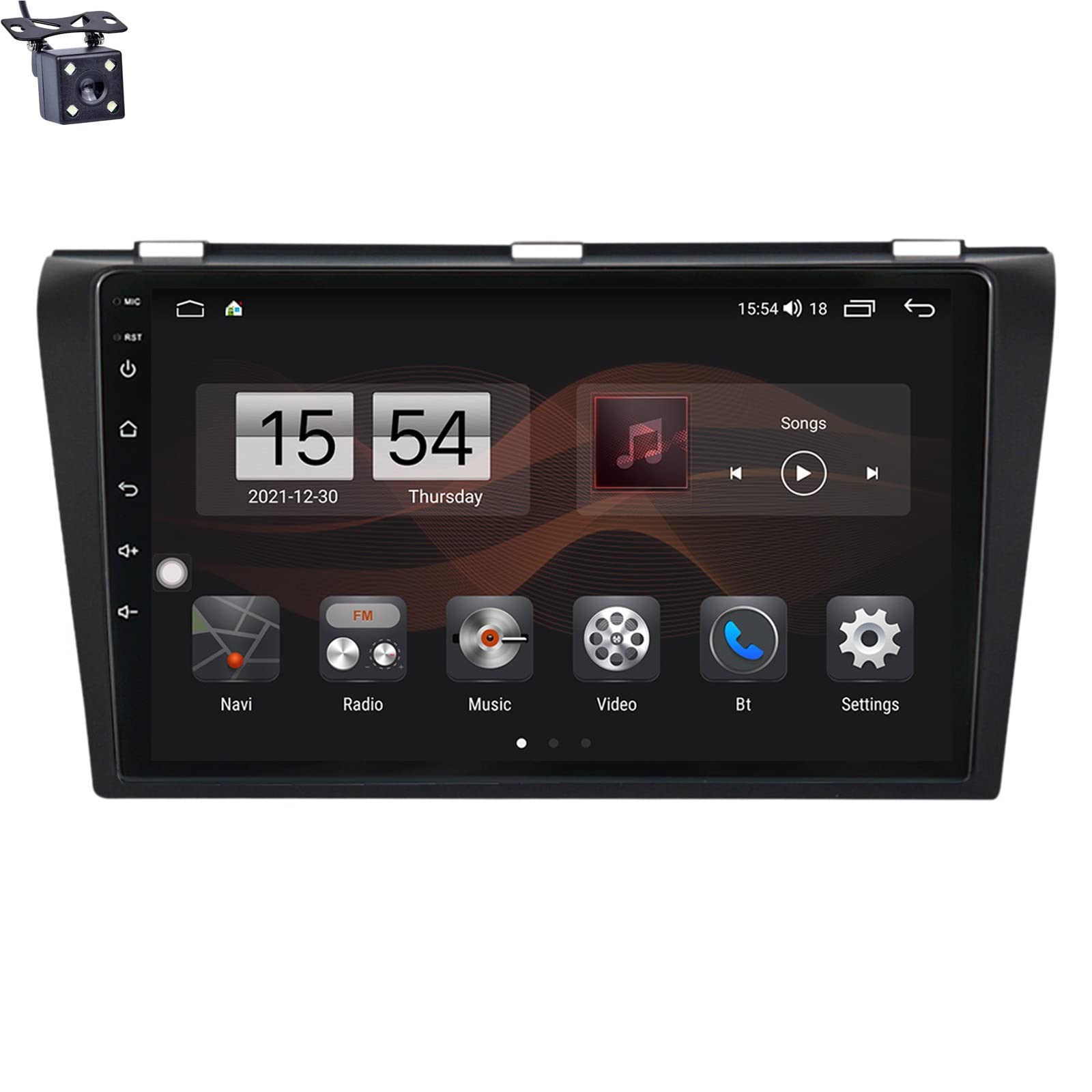 Autoradio Android 12 GPS pour voyager connecté en Mazda 3 BK avec Carplay et Bluetooth