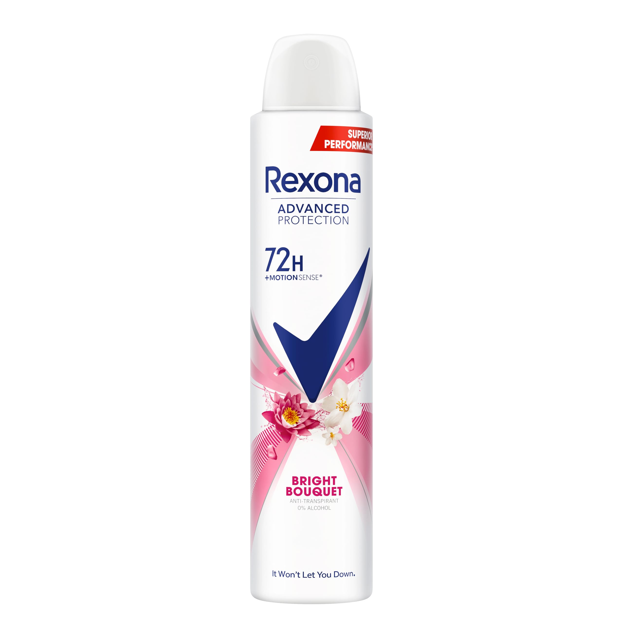 Rexona Déodorant Advance Protection Bright Bouquet 72 h pour Femme 200 ml Pack de 6
