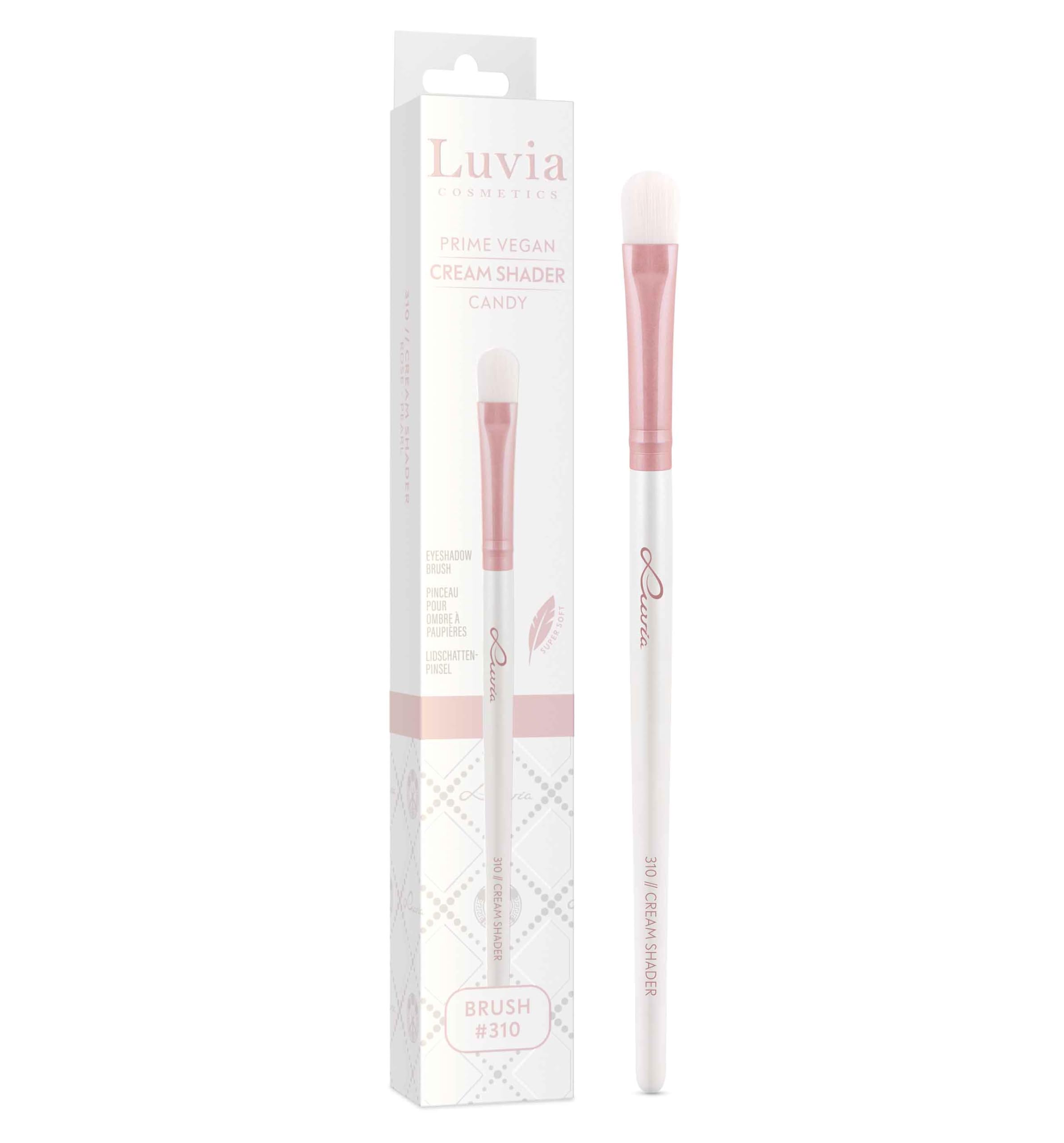 Luvia Professional Makeup Brush, Liquid Eyeshadow Make-Up Brush, Eyeshadow Brush, Concealer Brush, Vegan Cosmetic Brush, 310 // Cream Shader - Candy