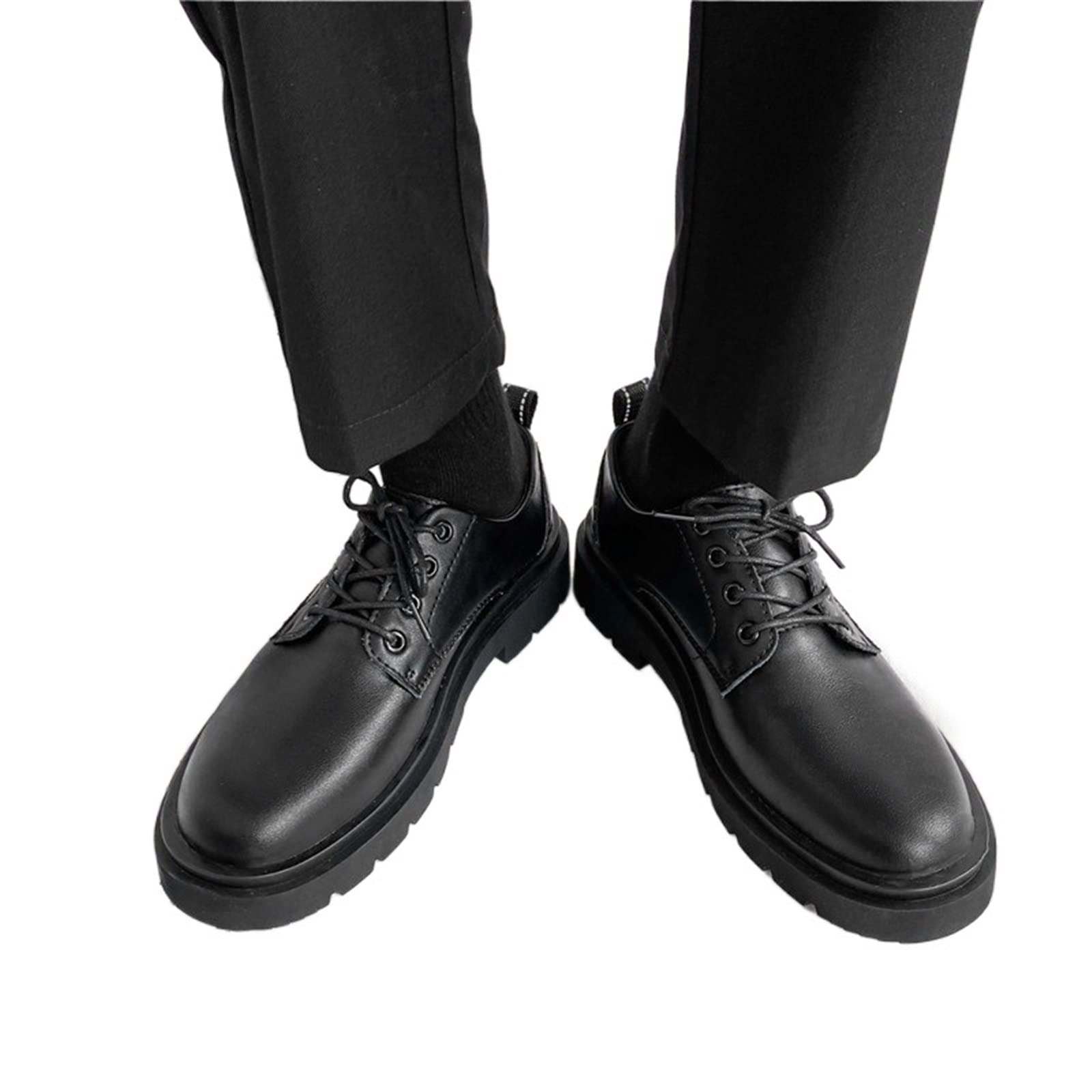 XDASH Men Formal Shoes Martin Shoes Men Punk Style Leather