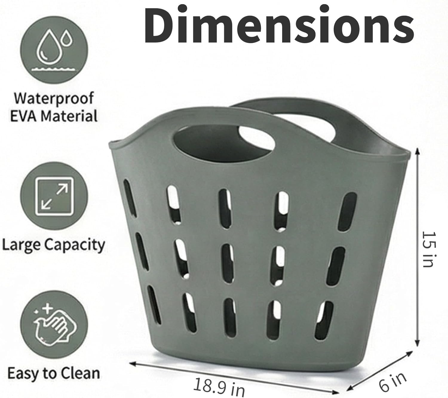 Lazy sundaze Large Beach Bag | Waterproof Getaway Rubber Tote with Zipper Pocket for Travel, Pool, Boat, Groceries, Sports - Image 4