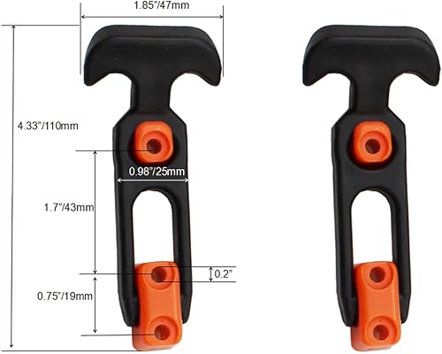Miniatura 2 de Pestillo flexible de goma con mango en T para caja de herramientas, refrigerador, carrito de golf o campana de máquina de ingeniería (multicolor, 2