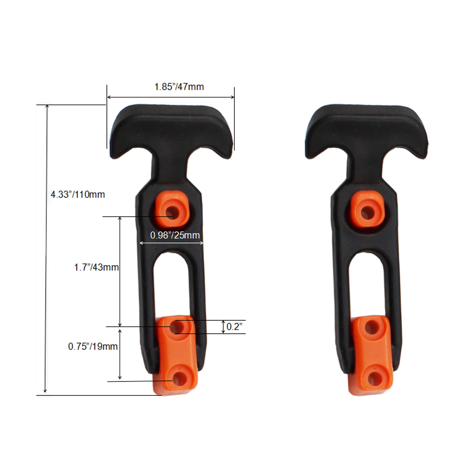 Tool ロンT COOLOGIN Rubber Flexible T-Handle Hasp Draw Latch for Tool