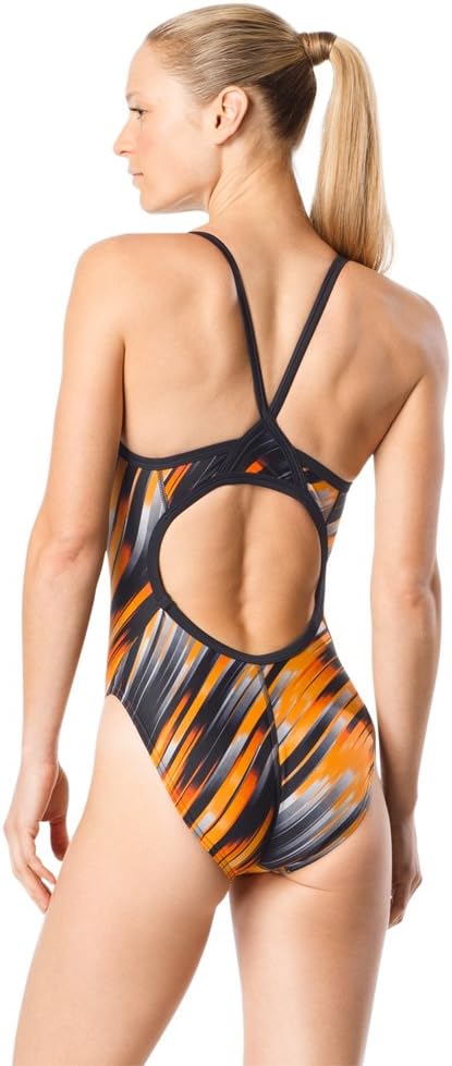 Speedo Womens Swimsuit One Piece Powerflex Flyback Striped Adult Team Colors - Image 2