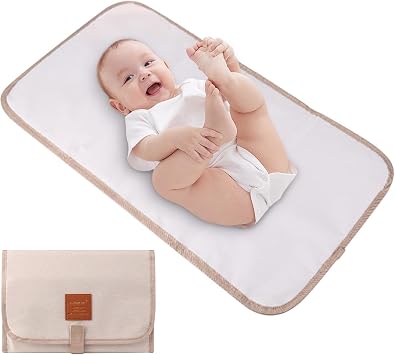 Portable Baby Changing Mat, Lightweight Foldable Nappy Changing Pad | Travel Changing Mat Waterproof Newborn Changer Pads for Home and Outdoor Use, Soft and Breathable