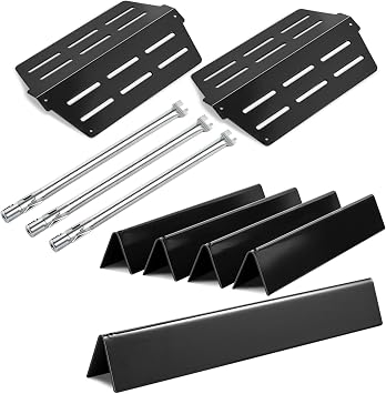 62752 Grill Burner 7620 7621 Flavorizer Bars 65505 Heat Deflectors Replacement Parts for Weber Genesis Grill Parts 300 Series with Front Control E-310 E-320 E-330 S-310 S320 S-330 EP-310 EP-320 EP-330