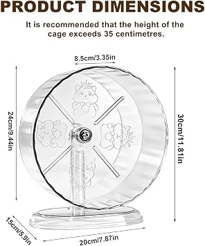 24cm Silent Hamster Wheel Syrian Large Hamster Wheel Acrylic