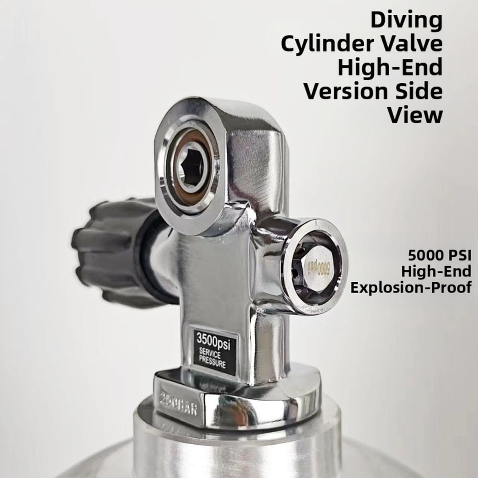 Válvula de cilindro de buceo de alta presión, 3500PSI DIN/YOKE G3/4 M18x1.5 aleación de aluminio para llenado de aire del tanque de buceo (M18* 1.5)