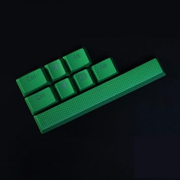 8 Keys PBT Backlit Translucent Keycap Doubleshot OEM Profile for Corsair Strtafe K70 RGB K65 k68 K95 Platinum G710 Gaming Mechanical Keyboards Green