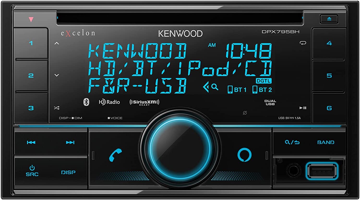 Amazon.com: KENWOOD Excelon DPX795BH Double DIN Bluetooth in-Dash