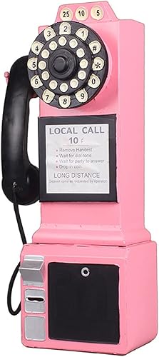 Modelo de teléfono fijo para el hogar, decoración de teléfono antiguo rotatorio, decoración de ventana de cafetería, bar, teléfono de marcación
