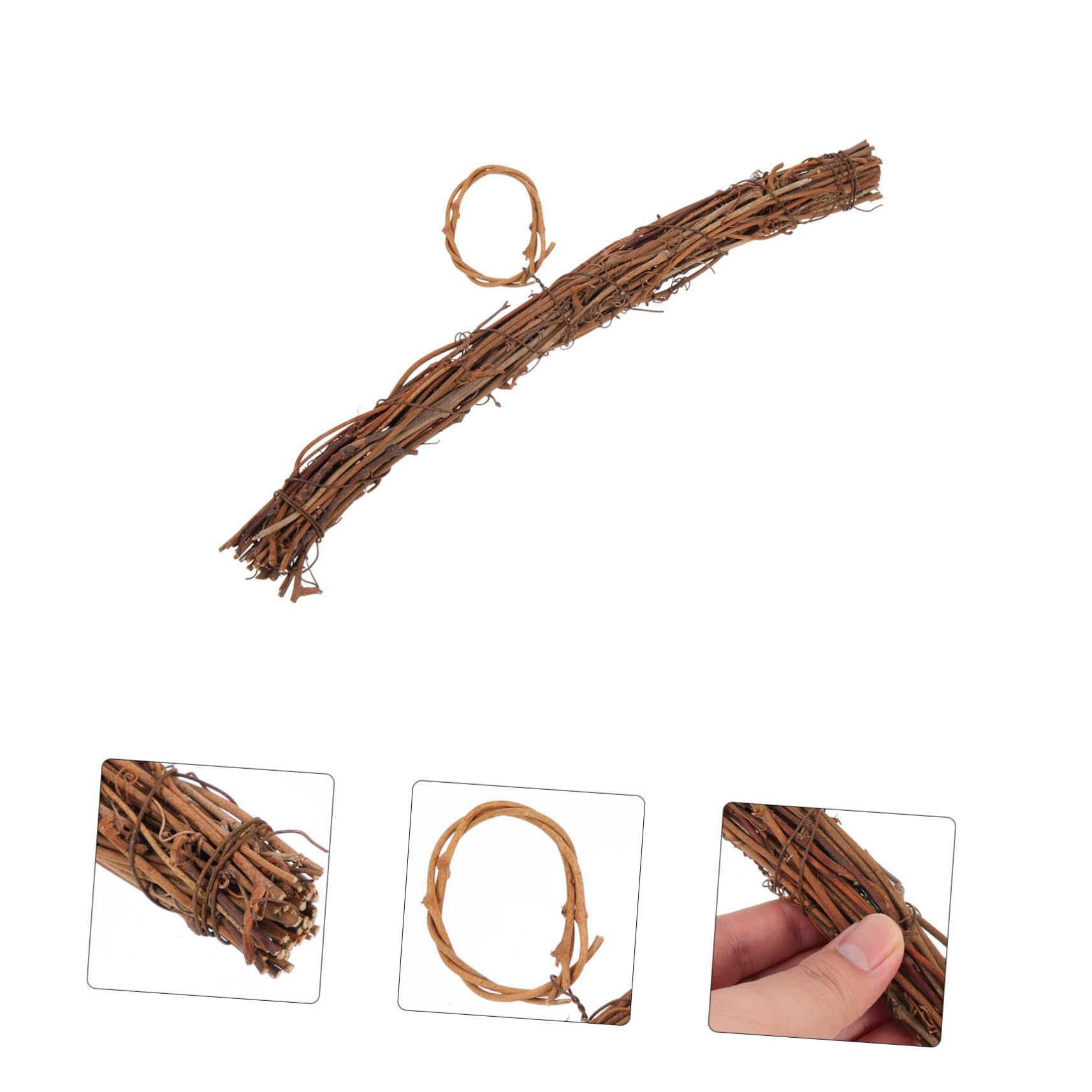 ULTECHNOVO 5piezas Guirnalda De Ratán para Decoración De Puertas y Eventos Marco Colgante Natural para Adornos De Casa y Fiestas Accesorios para Manualidades