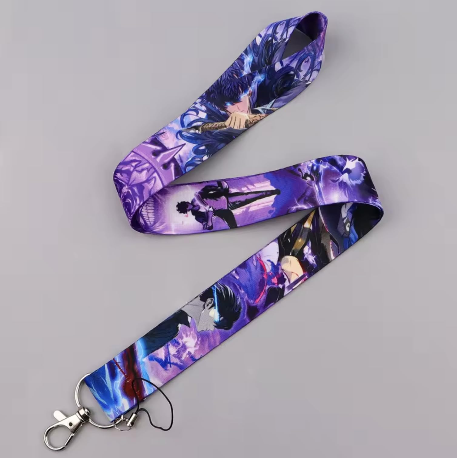 Pinstant Solo Leveling Only I Level Up South Korean Web Novel Comic Webtoon Anime Manga 45 cm Umhängeband Schlüsselband Halter ID Badge Handy Pin Strap